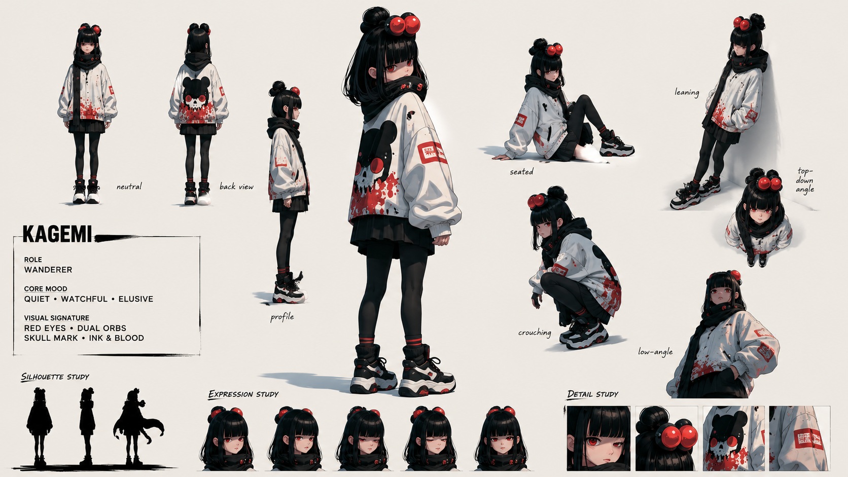kagemi character design sheet