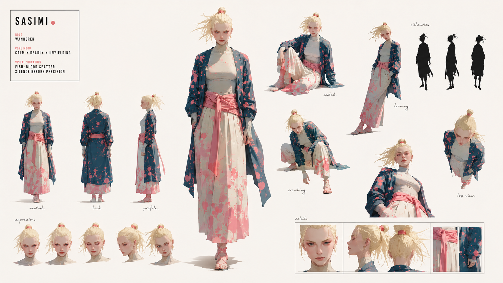 sasimi character design sheet