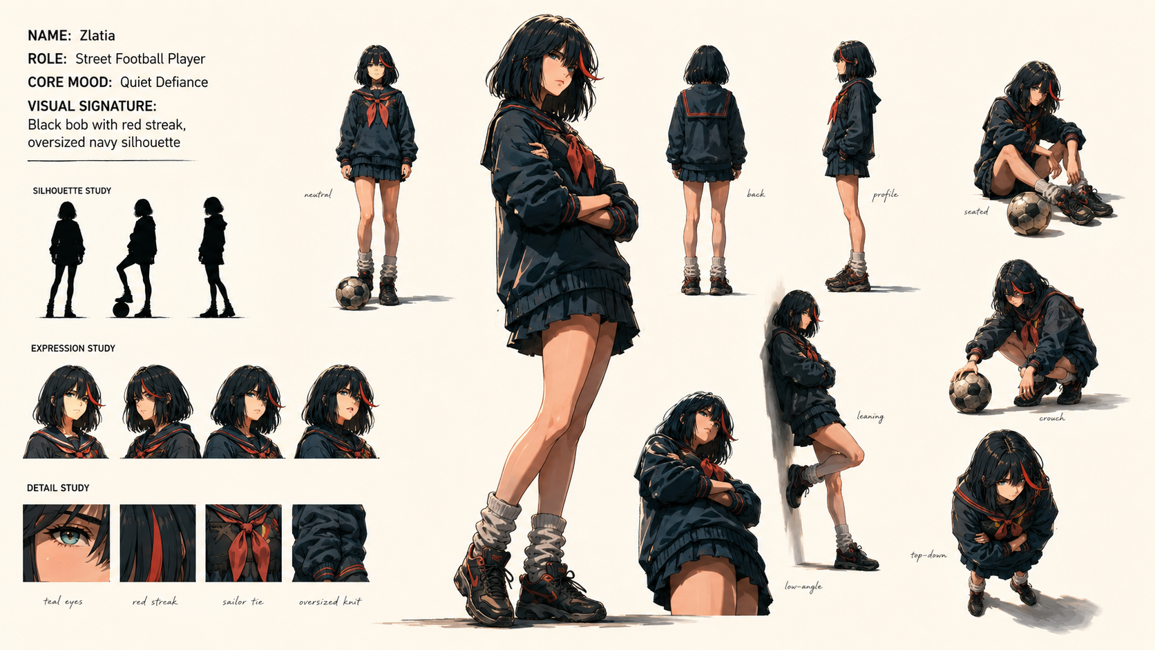 zlatia character design sheet
